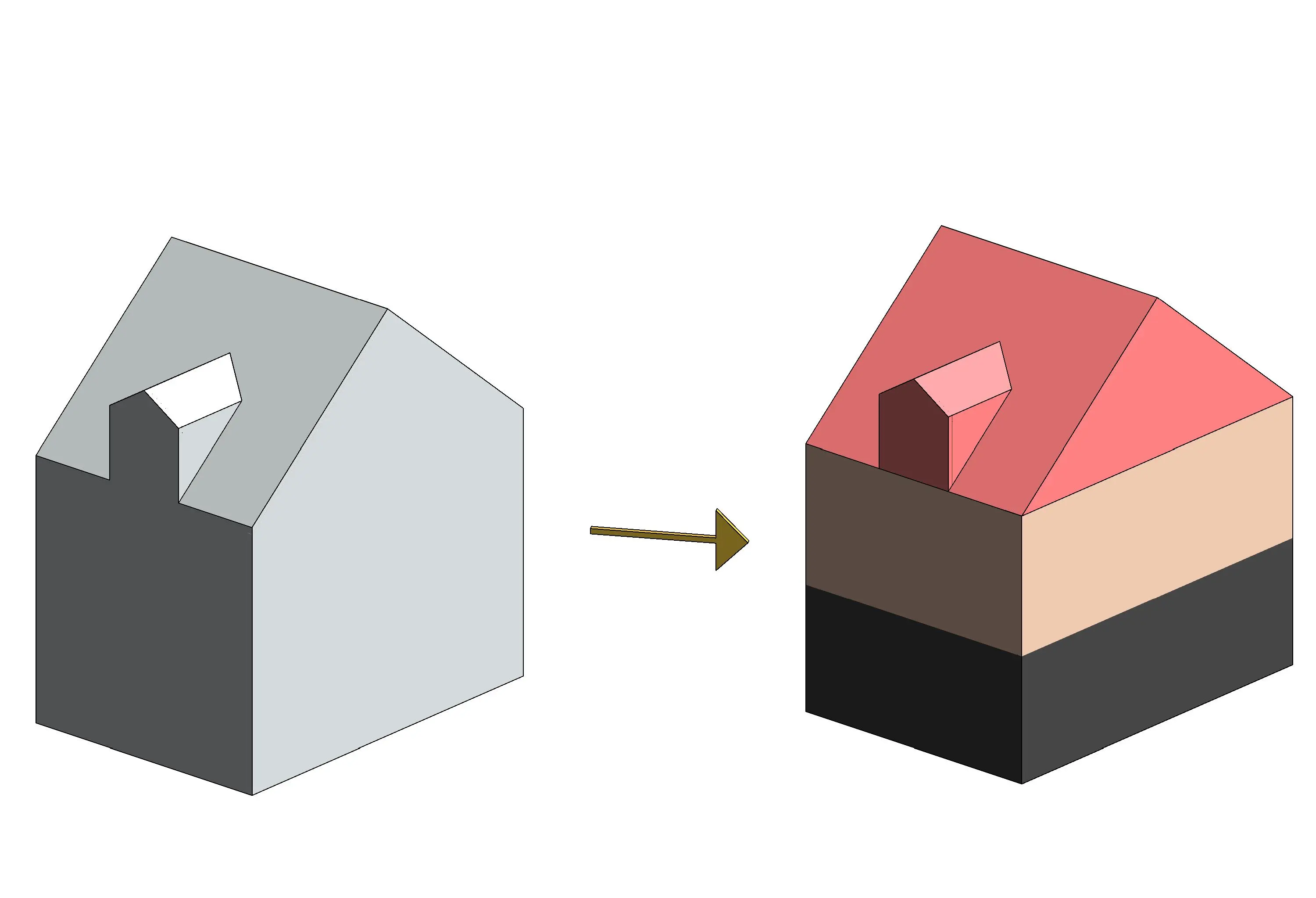 tekening voor woning splitsing